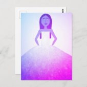 Meisje in Jurk Briefkaart (Voorkant / Achterkant)