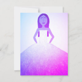 Meisje in Jurk Briefkaart