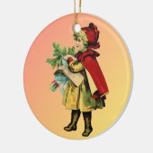  meisje in Kaapverdië en kerstversiering met Bonne Keramisch Ornament (Links)