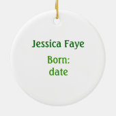  meisje in Kaapverdië en kerstversiering met Bonne Keramisch Ornament (Achterkant)