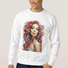 Meisje in kleuren trui