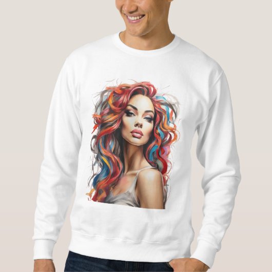 Meisje in kleuren trui (Voorkant)