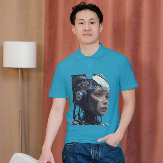Meisje in kunstmatige intelligentie T-shirt