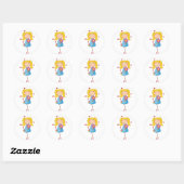 Meisje in liefde Stickers (Vel)