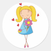 Meisje in liefde Stickers (Voorkant)