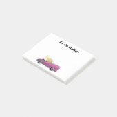 Meisje in magenta / roze auto Post It-notitie Post-it® Notes (Schuin)
