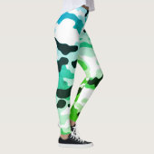 Meisje in Mode Groen Blauw Zwart & Wit Leger Leggings (Rechts)
