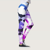 Meisje in Mode Paarse Blauw Zwart & Wit Leger Leggings (Rechts)