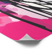 Meisje in Multi Water gekleurd schilderij Poster (Hoek)