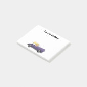 Meisje in Paarse auto Post it Note (Schuin)