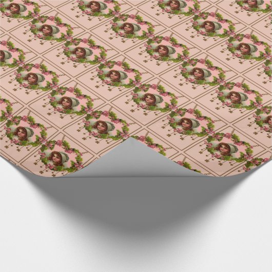  meisje in papier met handgeschenken (Hoek)