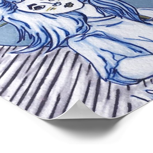 Meisje in Parasol Poster (Hoek)