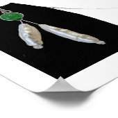 Meisje in parel oorbel mode illustratiekunst poster (Hoek)