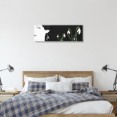 Meisje in parel oorbel mooie mode-illustratie canvas afdruk (Insitu (Slaapkamer))