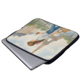 Meisje in Parijs Laptop Sleeve (Voorkant onderkant)