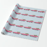 MEISJE IN PINK CLASSIC CADDY CHRISTMAS CADEAUPAPIER<br><div class="desc">PINK CLASSIC CAR CHRISTMAS WRAPPING PAPIER</div>
