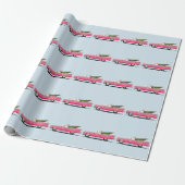MEISJE IN PINK CLASSIC CADDY CHRISTMAS WRAPPING PA CADEAUPAPIER (Uitgerold)