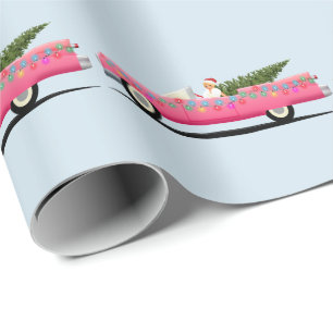 MEISJE IN PINK CLASSIC CADDY CHRISTMAS WRAPPING PA CADEAUPAPIER