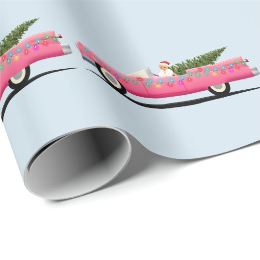 MEISJE IN PINK CLASSIC CADDY CHRISTMAS WRAPPING PA CADEAUPAPIER (Rol Hoek)