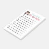 Meisje in Ponytails om lijsten te doen Post-it® Notes (Schuin)