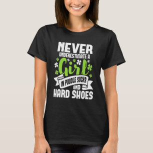 meisje in poodle soks Irish daner ceili reel Danc T-shirt