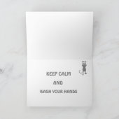 Meisje in quarantaine. Mangastijl Feestdagen Kaart (Binnen)