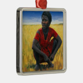 Meisje in Red 1992 Metalen Ornament (Rechts)