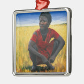 Meisje in Red 1992 Metalen Ornament (Links)