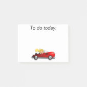 Meisje in Red Car Post It Note (Voorkant)