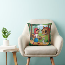 Meisje in Redhood met Bunny Kussen