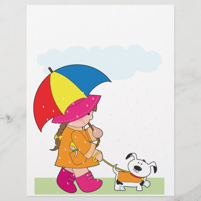 Meisje in Regen (Voorkant)
