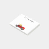 Meisje in rode auto Post It-notitie Post-it® Notes (Schuin)