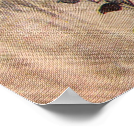  meisje in Roos tuin door Charles Robinson Poster (Hoek)