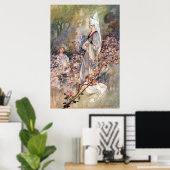  meisje in Roos tuin door Charles Robinson Poster (Thuiskantoor)