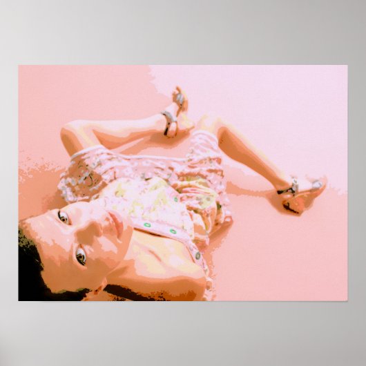 Meisje in roze poster (Voorkant)