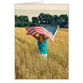 Meisje in tarweveld dank u (Voorkant)