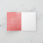 meisje in tarweveld met rode ballon kaart (Binnen)