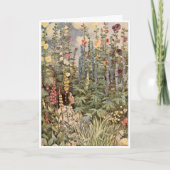  Meisje in Tuin Moederdag Kaart (Voorkant)