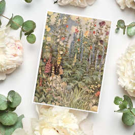 Meisje in Tuin Moederdag Kaart