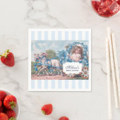  meisje in vervoer met lammeren Bridal Tea Servet (Insitu)