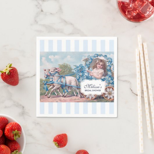 meisje in vervoer met lammeren Bridal Tea Servet (Insitu)