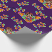 Meisje in vlindervleugels cadeaupapier (Hoek)