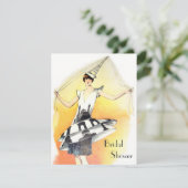  meisje in Vrijgezellenfeest Eiffeltoren Kaart (Staand voorkant)