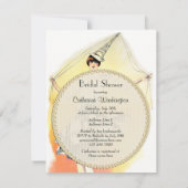  meisje in Vrijgezellenfeest Eiffeltoren Kaart (Achterkant)