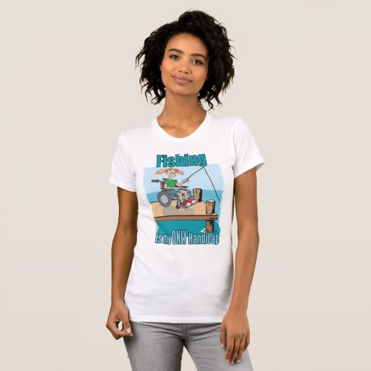 Meisje in Wielstoel Gevist T-shirt (Voorkant volledig)