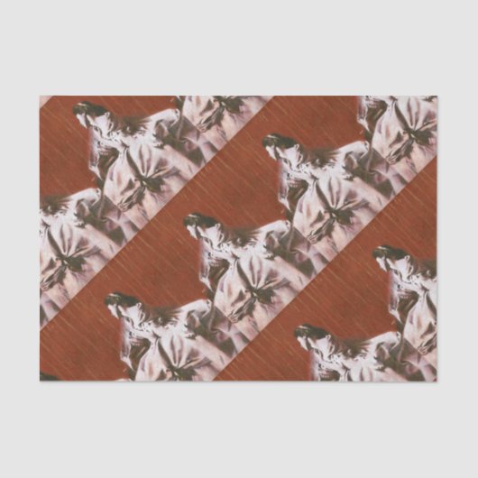  meisje in wit Wedding Wrapping Tissuepapier (Voorkant)