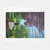 Meisje in witte jurk fleece deken (Voorkant (Horizontaal))