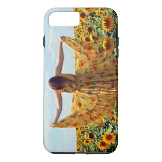 Meisje in zonnebloemveld Case-Mate iPhone case (Achterkant)
