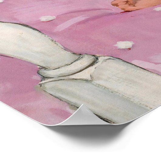 Meisje in zwart negligé  pin-up poster (Hoek)