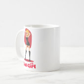  meisje in zwart wit koffiemok (Voorkant links)